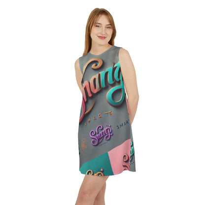 A-line Sleeveless Dress (AOP)